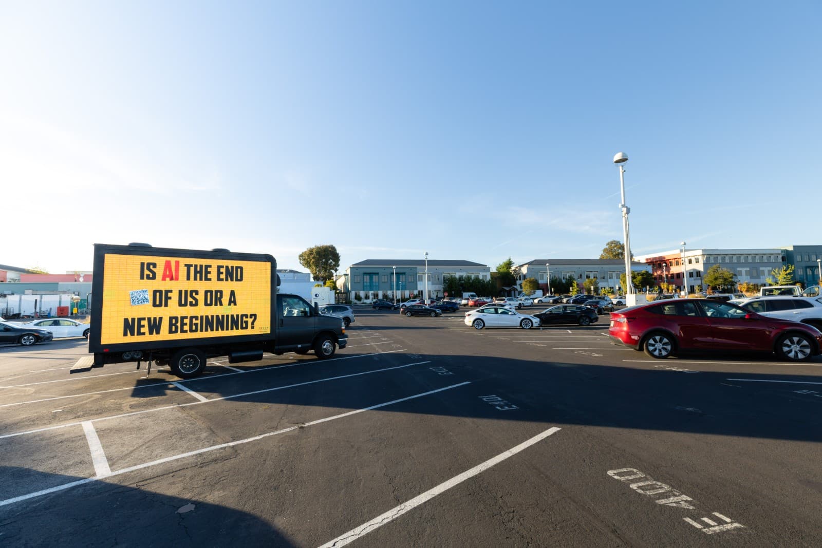 Final stop of The AI Doc LED truck Bay Area tour capturing the AI conversation in Silicon Valley by JY Studio