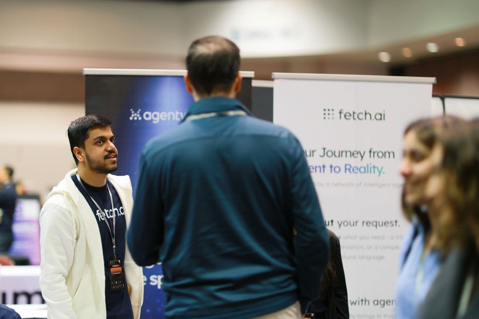 Candid shot of the engaged audience during an AI technology showcase in Silicon Valley by JY Studio