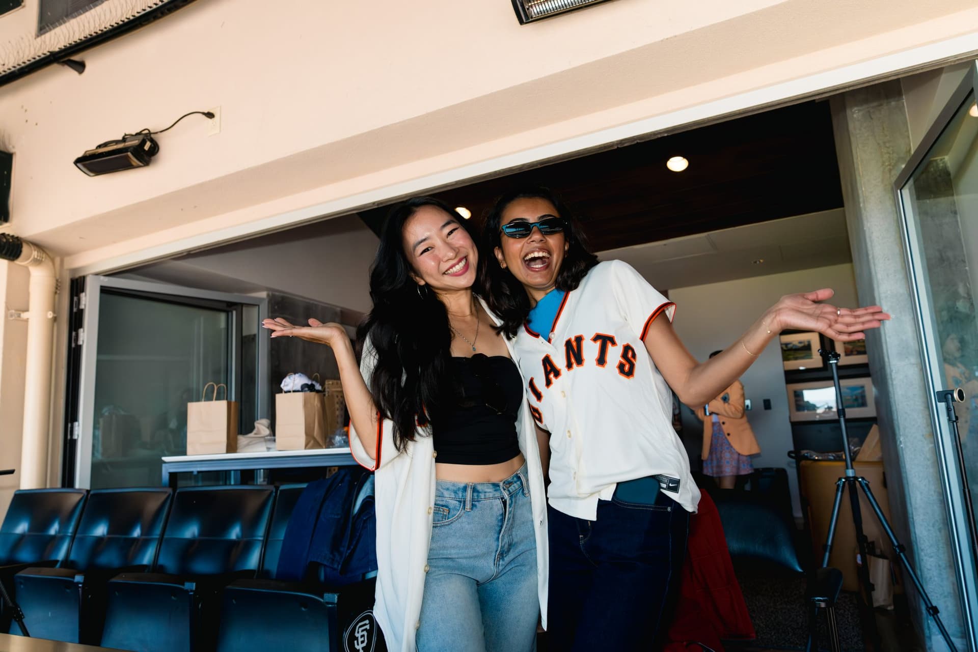 Airwallex x SF Giants suite atmosphere overlooking the field at Oracle Park in San Francisco by JY Studio