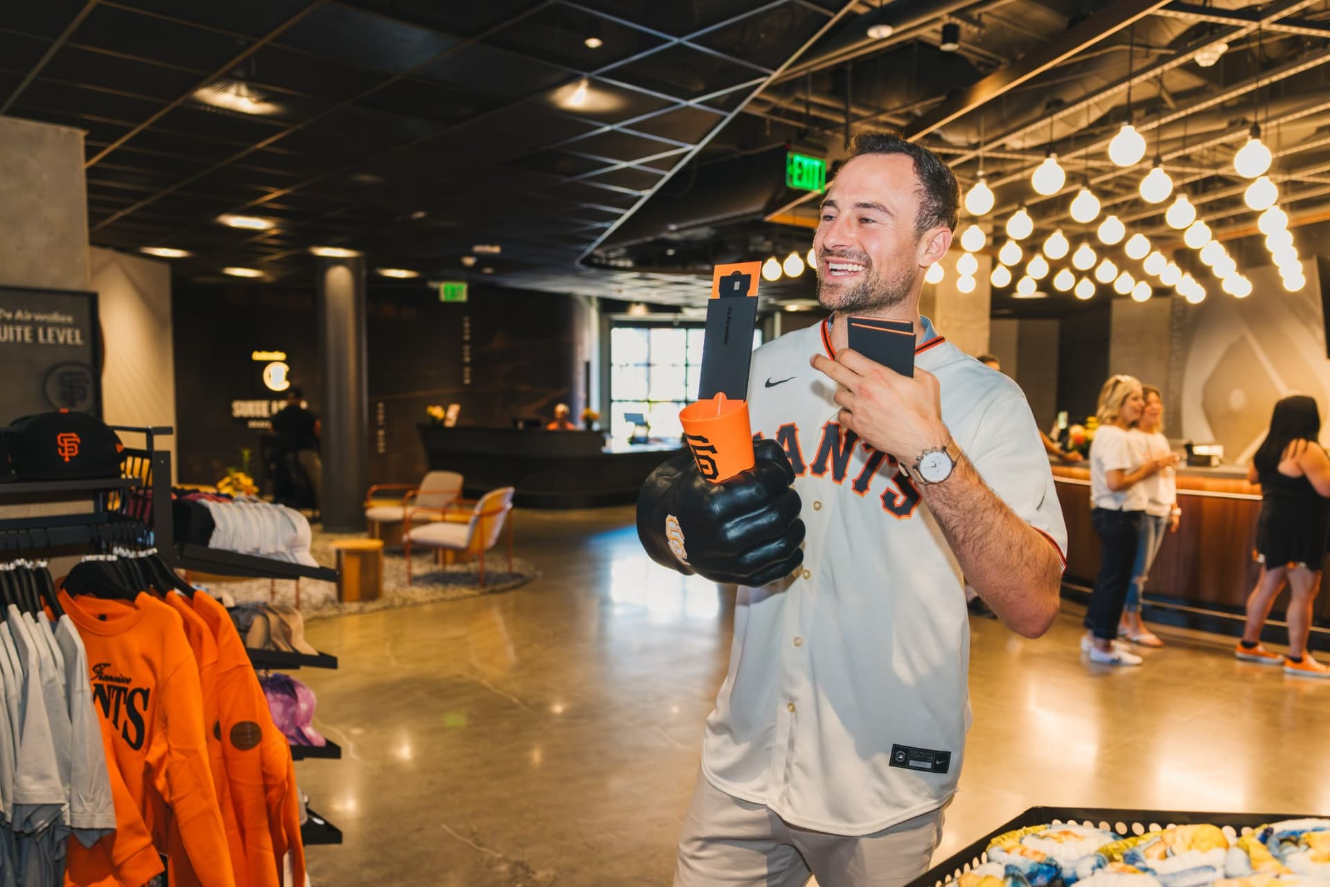SF Giants game action viewed from the Airwallex suite at Oracle Park in San Francisco by JY Studio