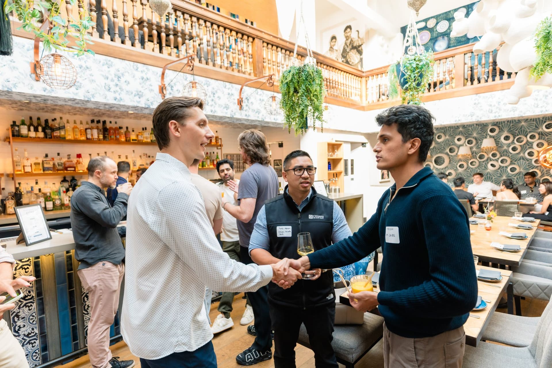 AI accelerator participants arriving and checking in at the Apollo AI Accelerator mixer in Los Altos, Silicon Valley by JY Studio