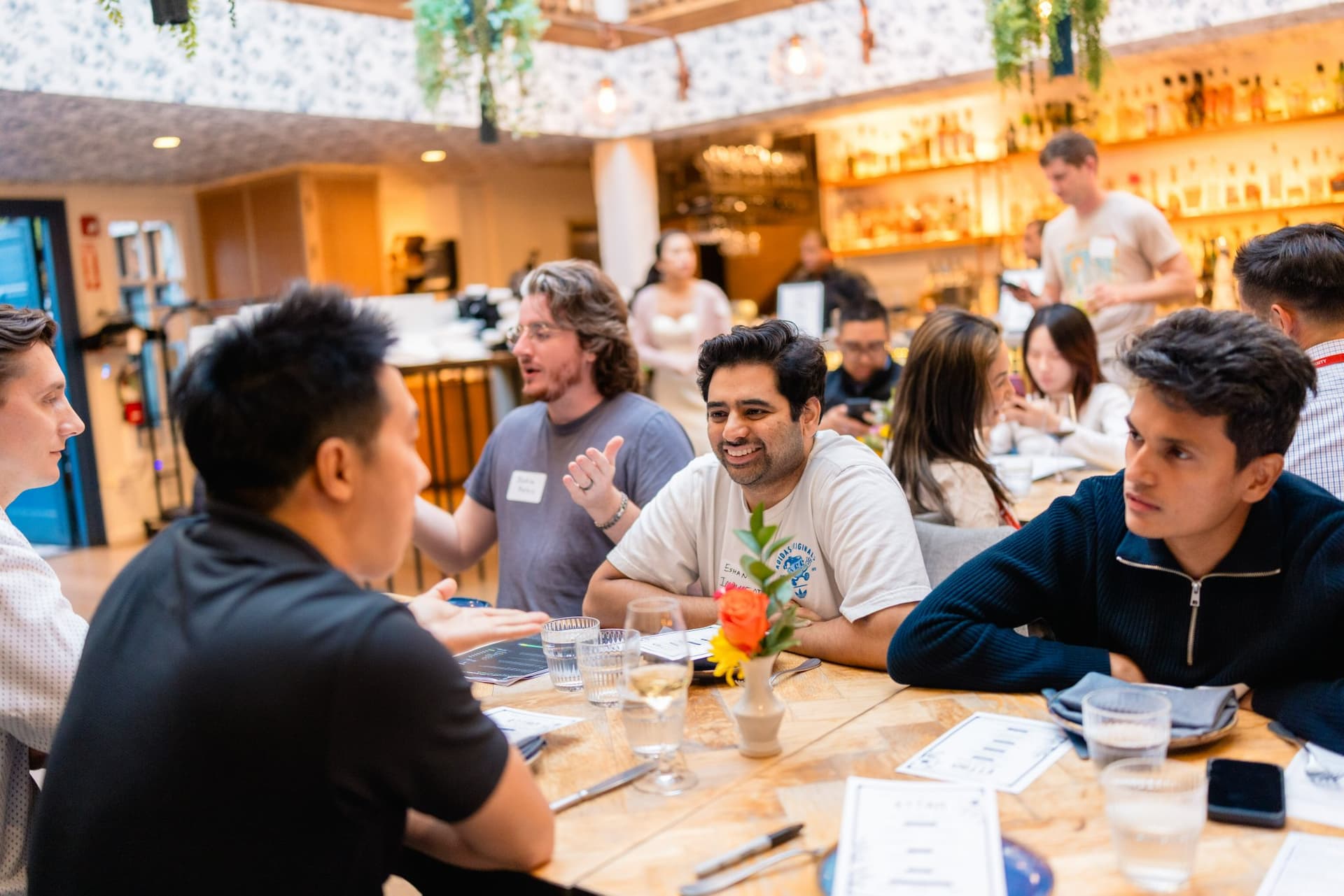 Attendees introducing themselves at the Apollo AI Accelerator networking event in Los Altos, Bay Area by JY Studio