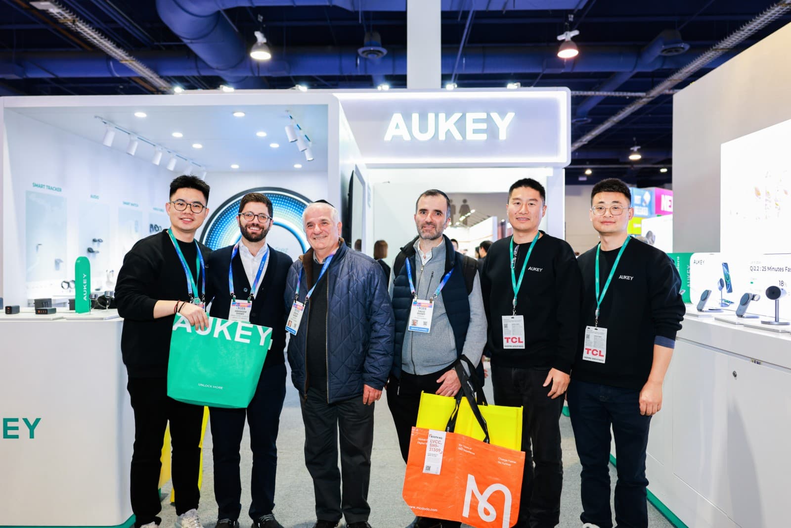 CES 2026 trade show documentation for AUKEY in Las Vegas by JY Studio