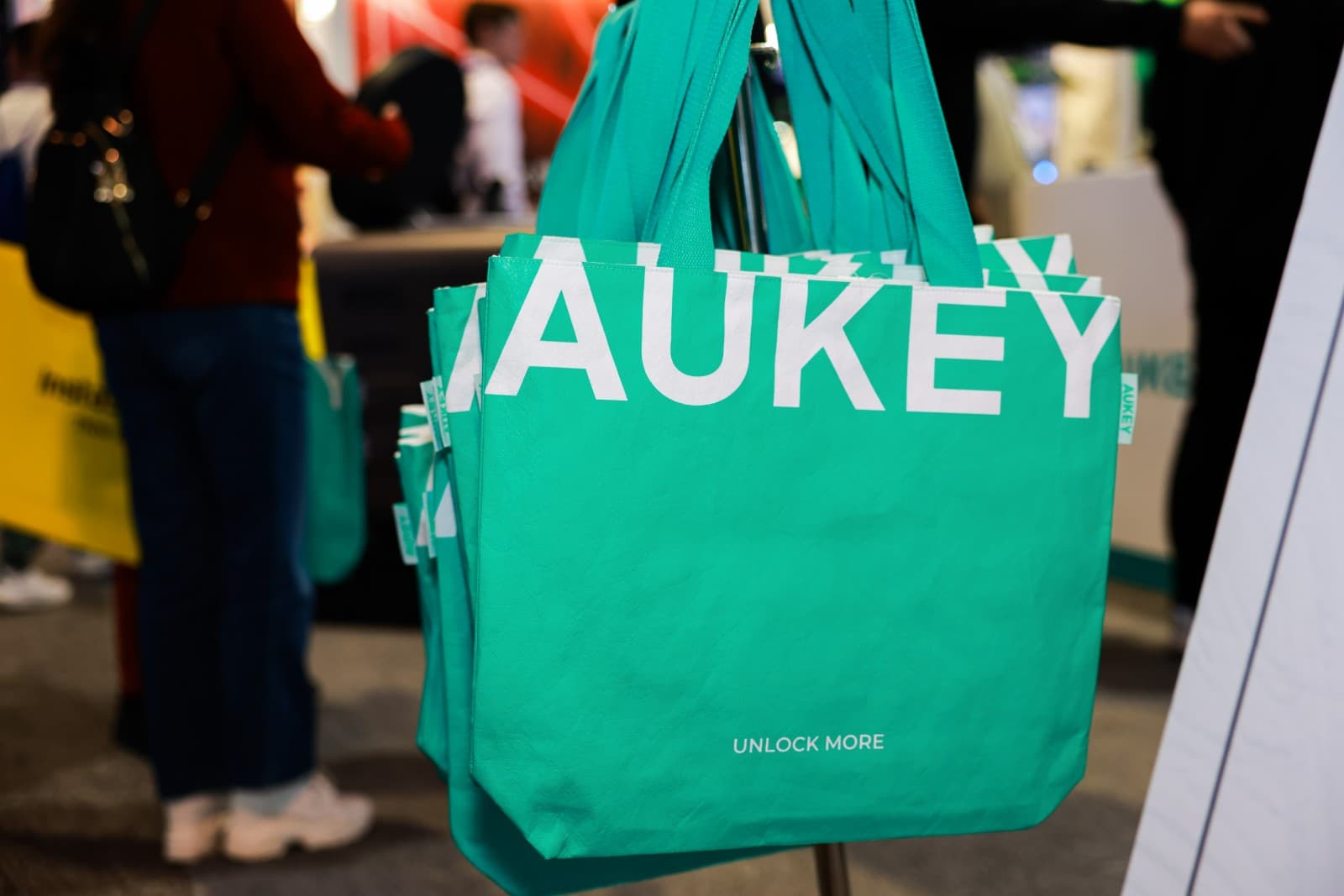AUKEY booth atmosphere at CES 2026 in Las Vegas by JY Studio