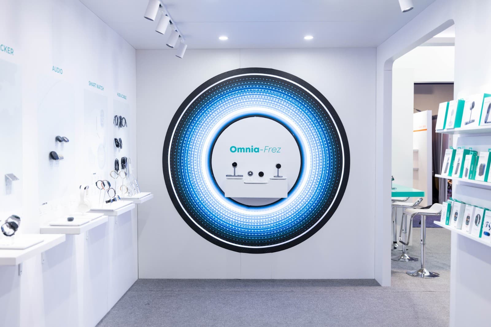 AUKEY tech products on display at CES 2026 in Las Vegas by JY Studio