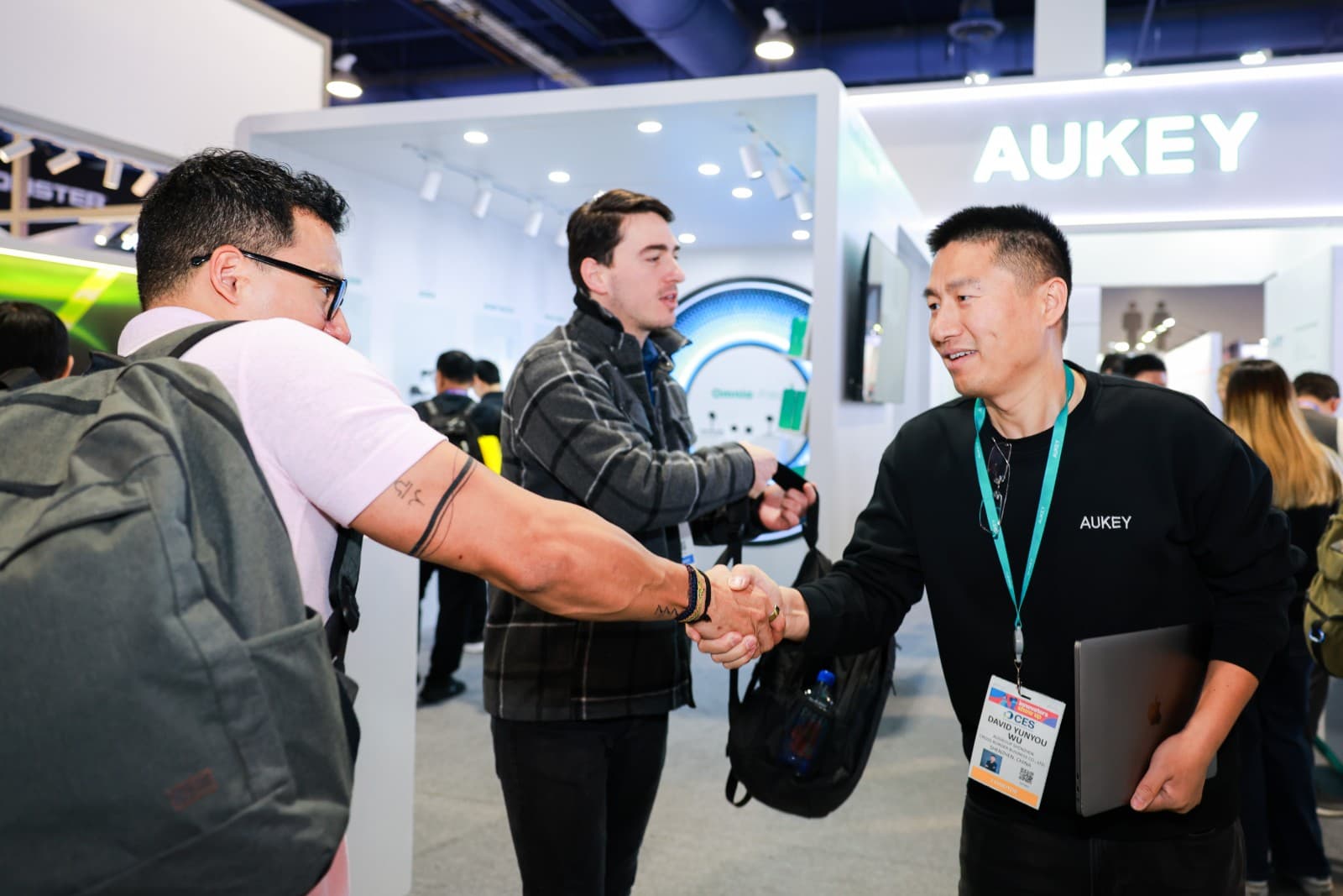 CES 2026 exhibition documentation for AUKEY in Las Vegas by JY Studio