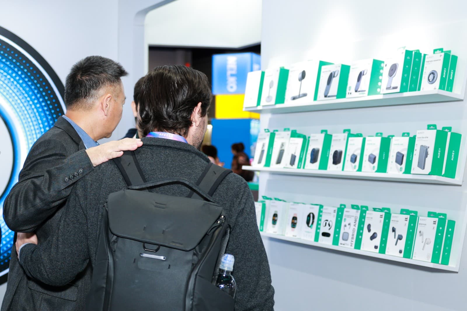 Product demonstration at AUKEY CES 2026 in Las Vegas by JY Studio