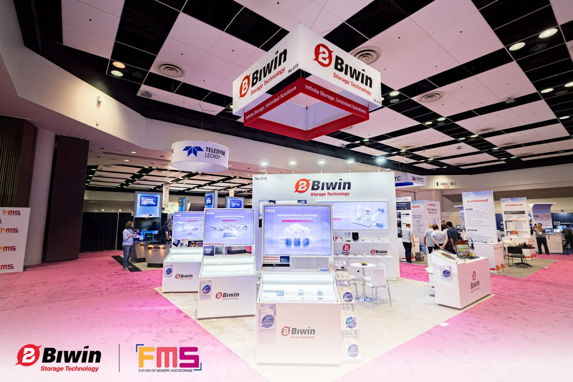 BIWIN booth and product showcase at Flash Memory Summit FMS 2026 trade show in Santa Clara by JY Studio