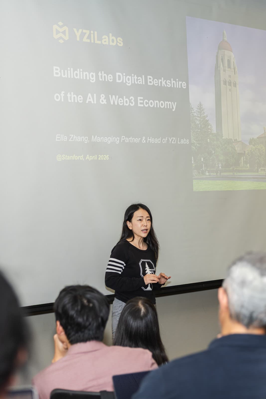 Stanford University venue wide shot during Binance BNB Chain blockchain conference by JY Studio