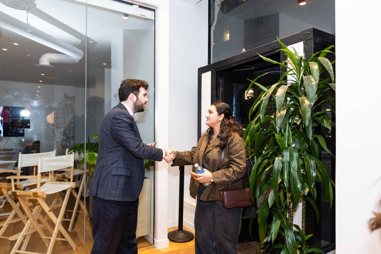 Professional networking and conversations at Crimson Alumni Network event in San Francisco Bay Area by JY Studio