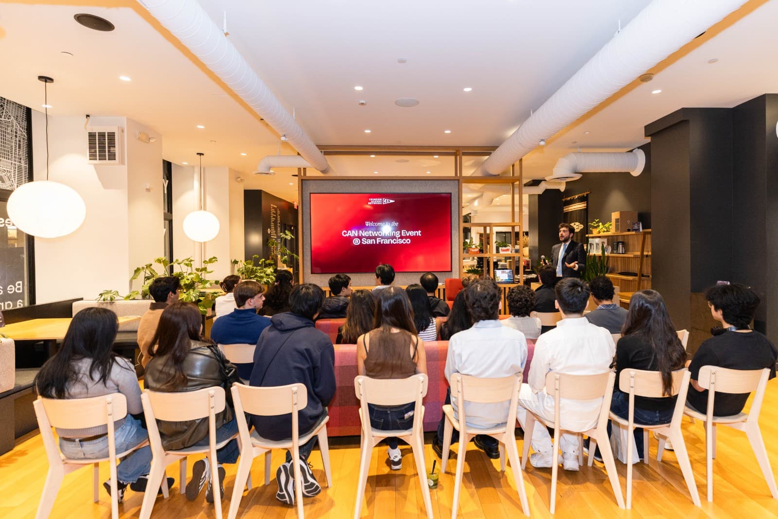 Professional connections forming at CAN Networking Event in San Francisco by JY Studio