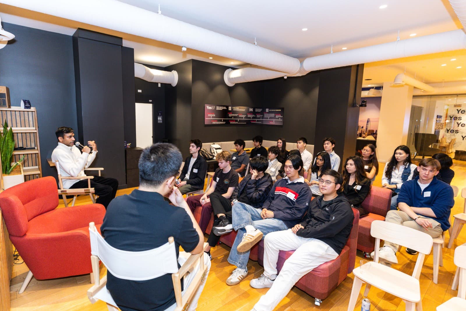 Exclusive alumni gathering at Crimson Alumni Network event at Yes SF venue by JY Studio