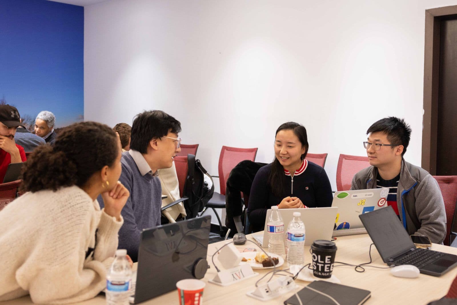 Keynote speaker and audience at Hackathon @NYC in New York City by JY Studio