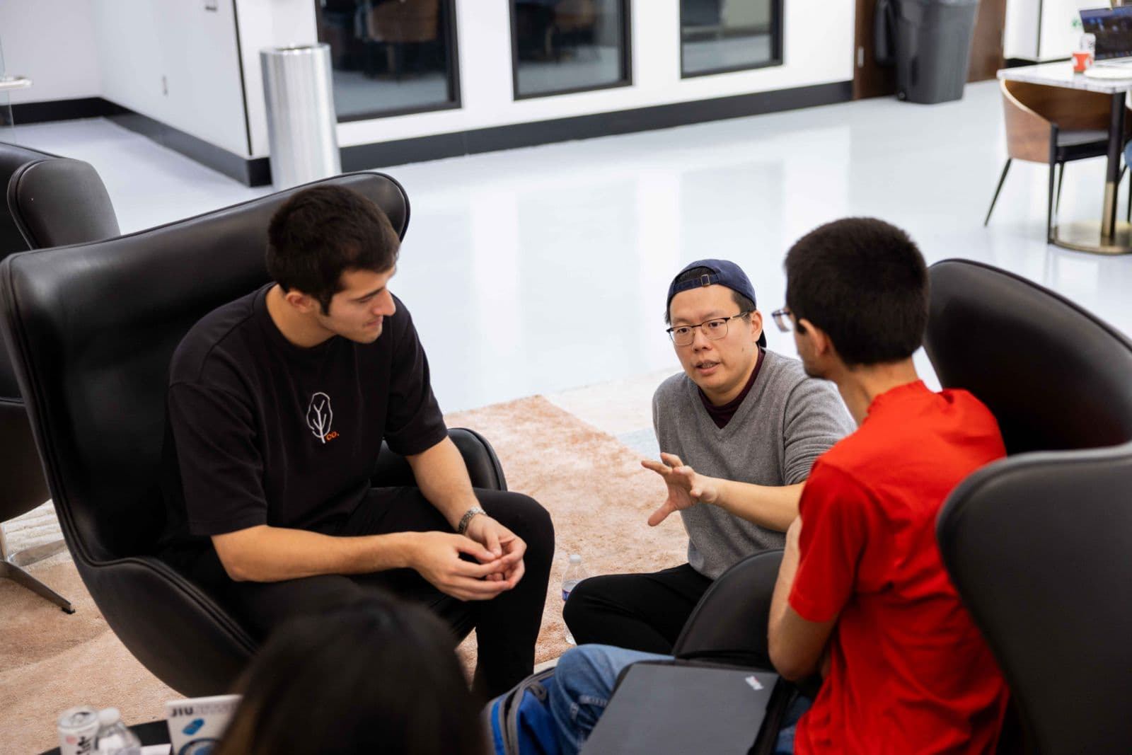 Award ceremony celebrating winning teams at New York City tech hackathon event by JY Studio