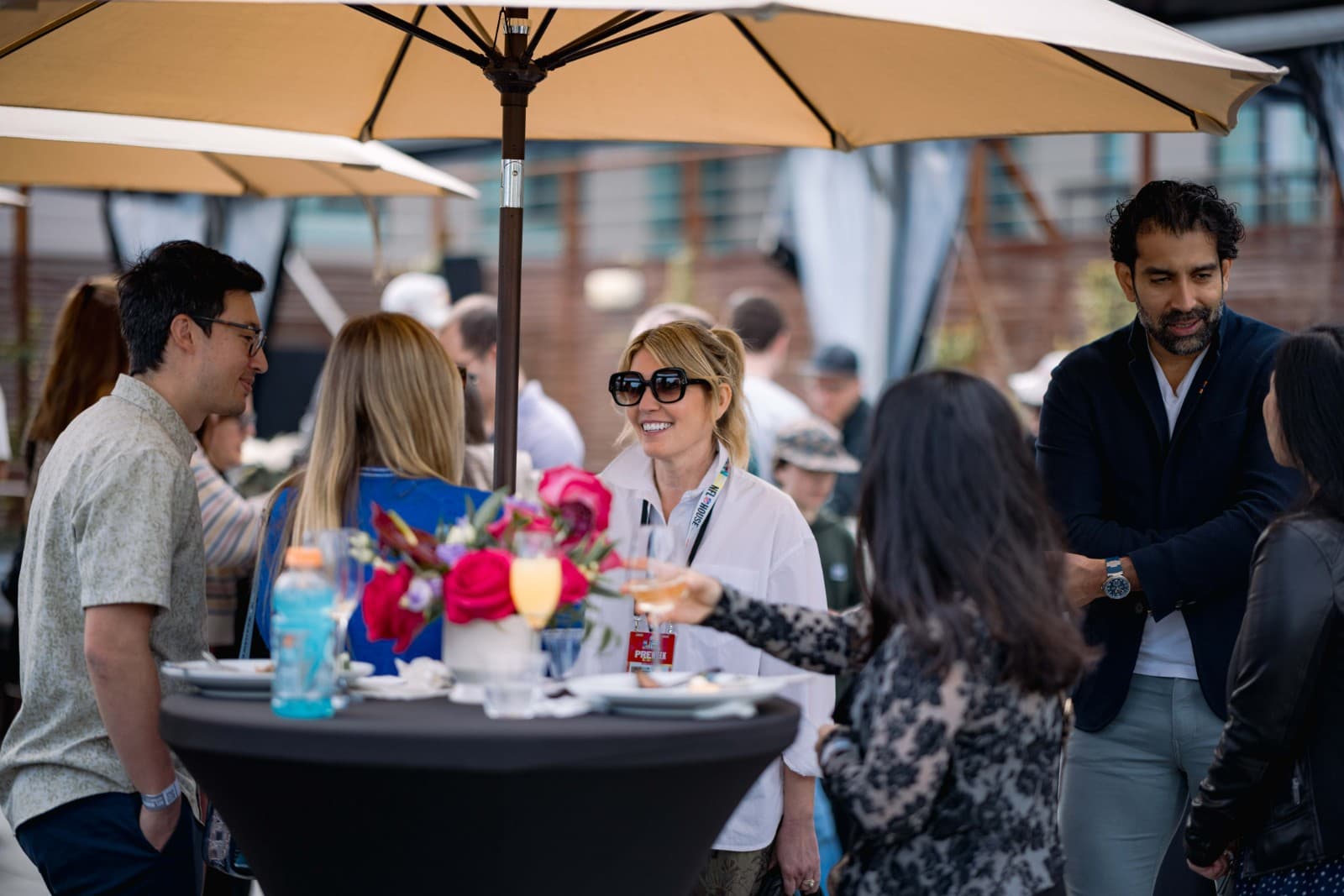 Professional networking at NFL Super Bowl LX lunch at The Pearl SF Rooftop San Francisco Bay Area by JY Studio