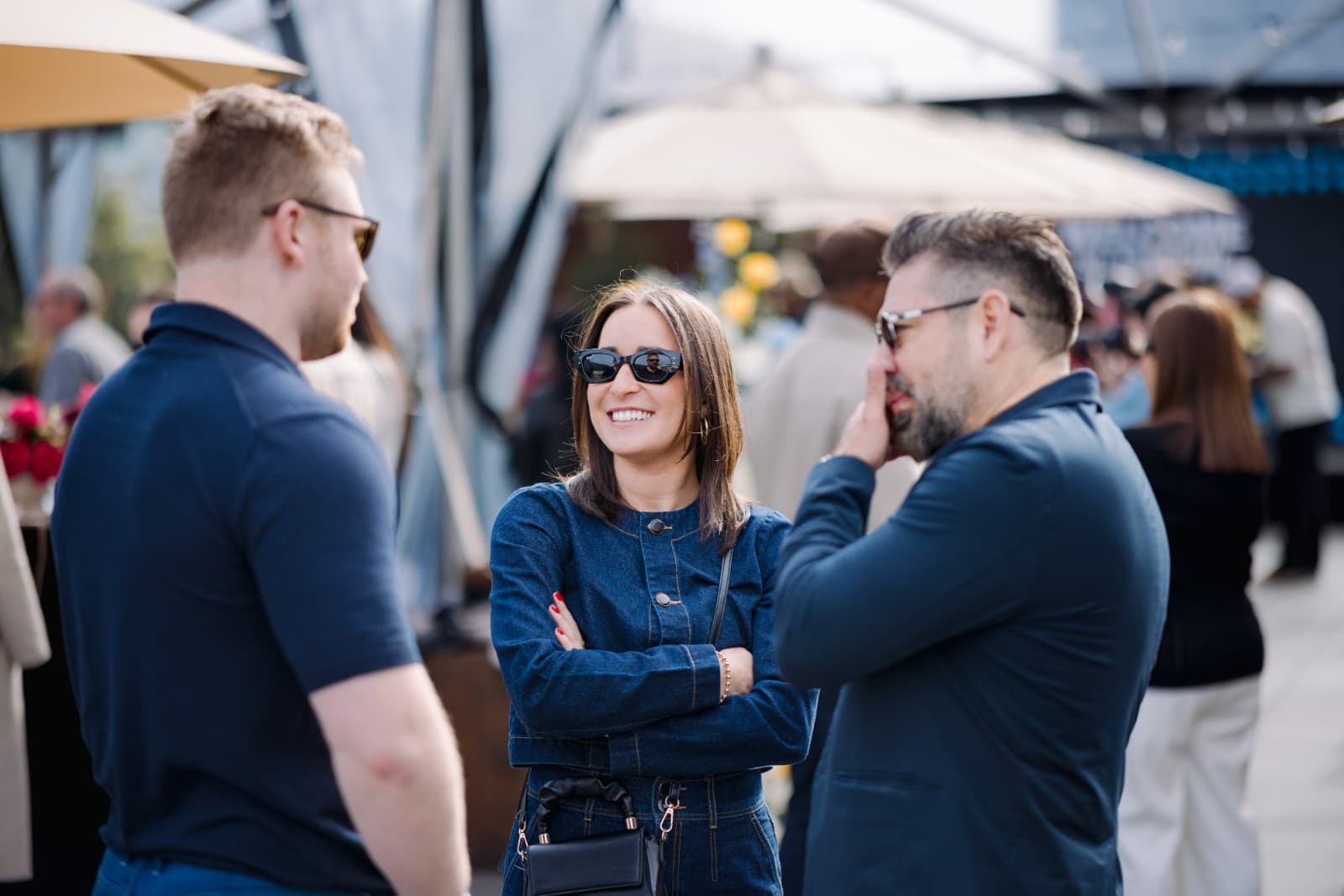 Candid networking moments at NFL Super Bowl LX team lunch at The Pearl SF in San Francisco Bay Area by JY Studio