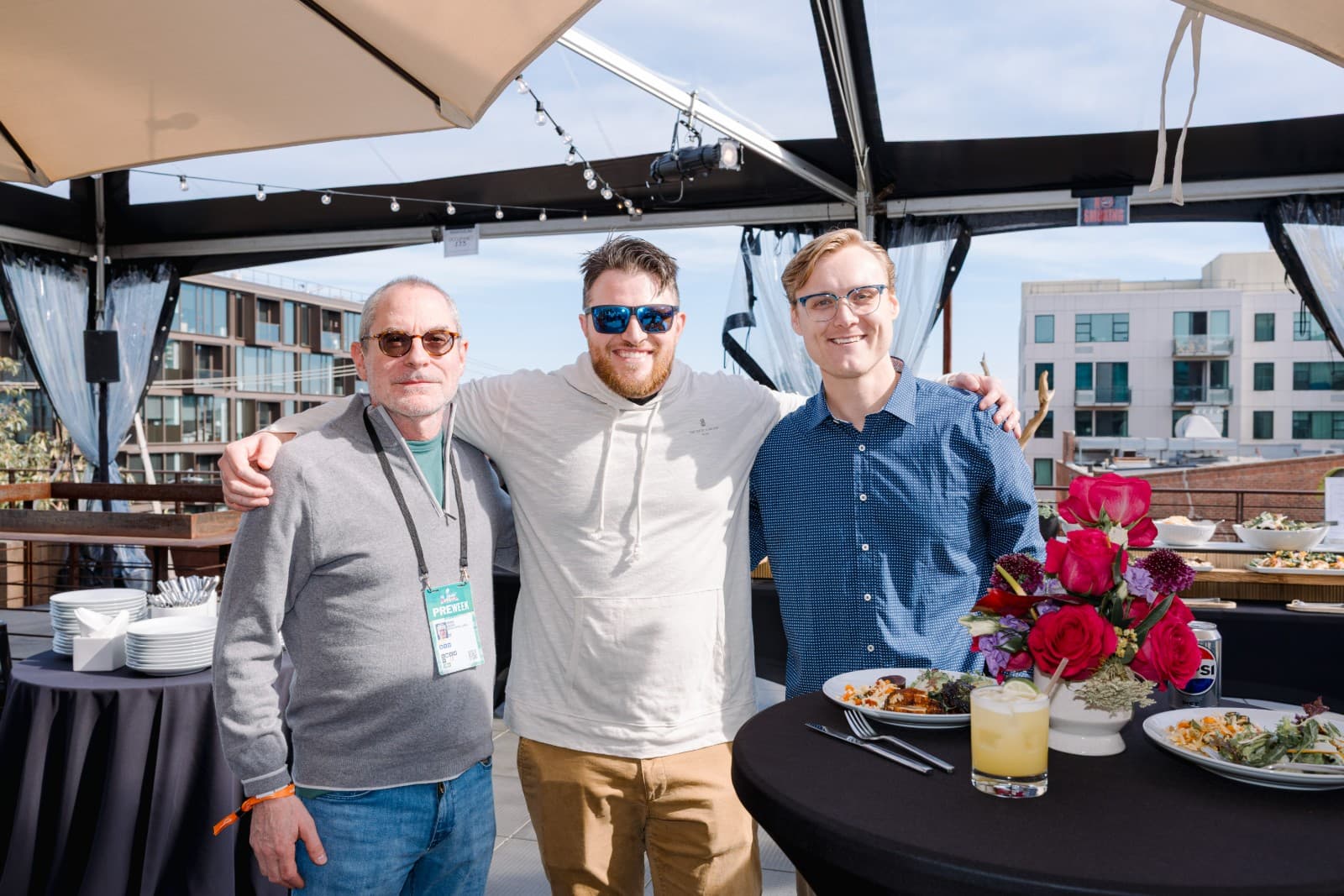 San Francisco Bay Area skyline from NFL Super Bowl LX lunch event at The Pearl SF Rooftop by JY Studio