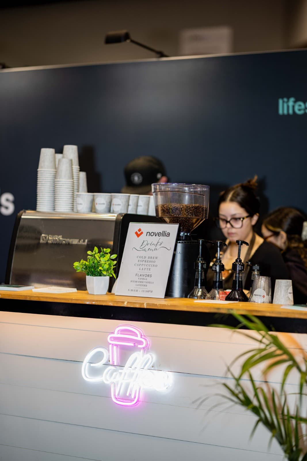 Precision medicine technology display at Novellia exhibit PMWC 2026 in Silicon Valley by JY Studio