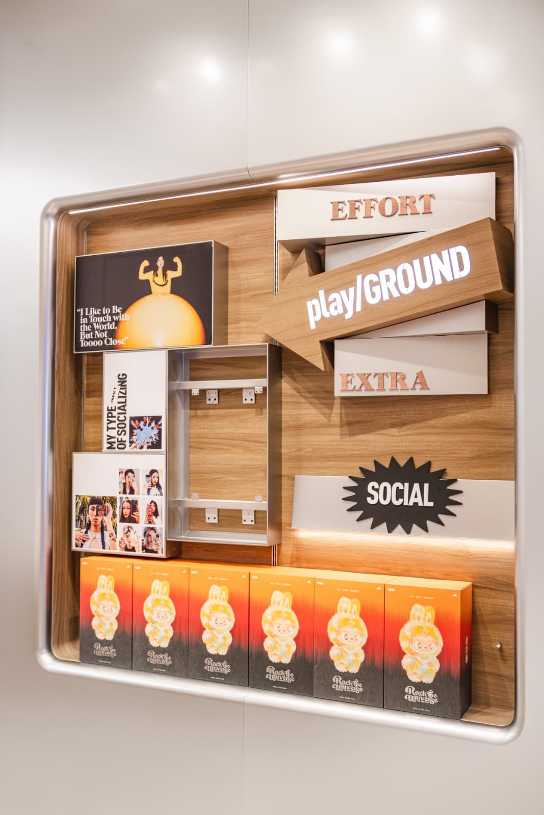 Pop Mart blind box merchandise and art toy collection at Hillsdale Mall San Mateo opening by JY Studio