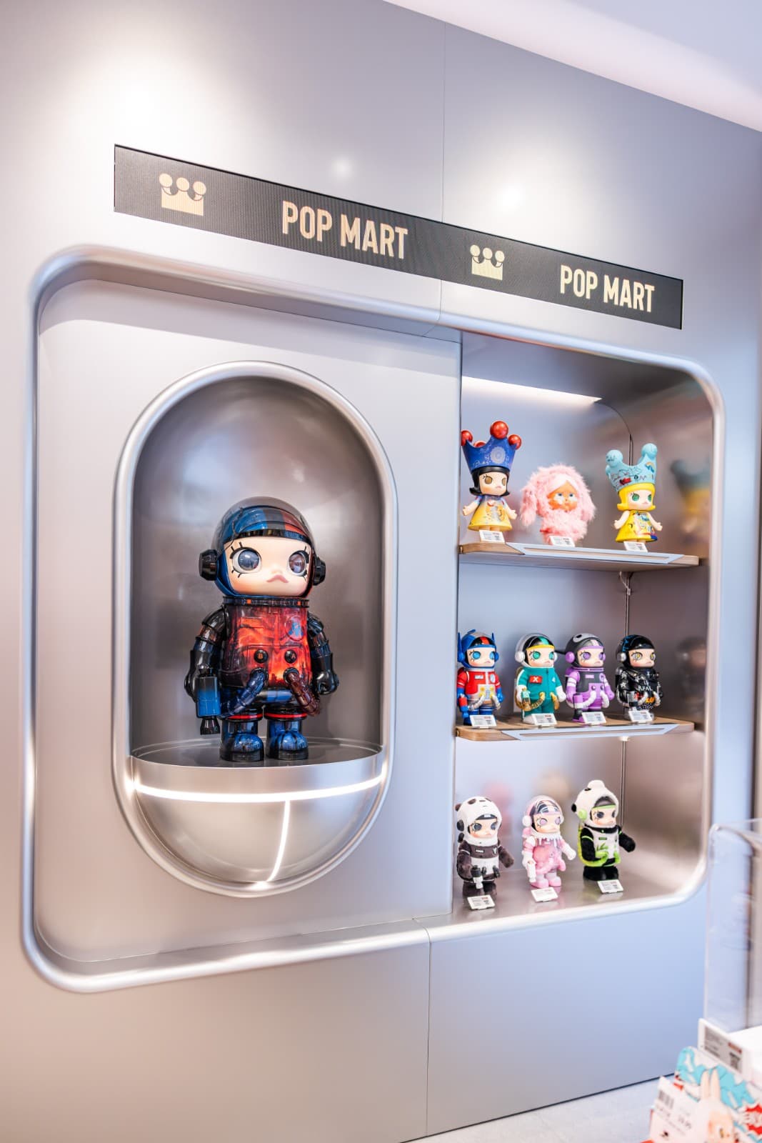 Customers shopping at Pop Mart Hillsdale Mall grand opening in San Mateo Bay Area by JY Studio