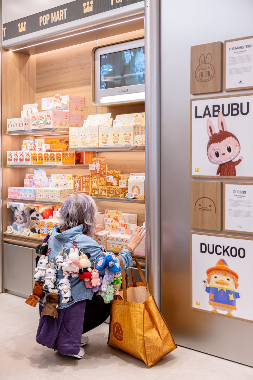 Pop Mart brand activation moment and fan engagement at Hillsdale Mall San Mateo Bay Area by JY Studio