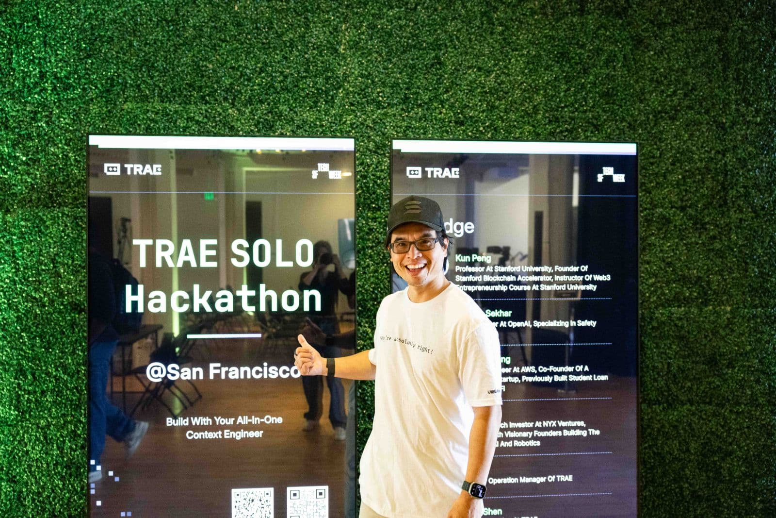 Tech week celebration and gathering at TRAE Hackathon in San Francisco by JY Studio