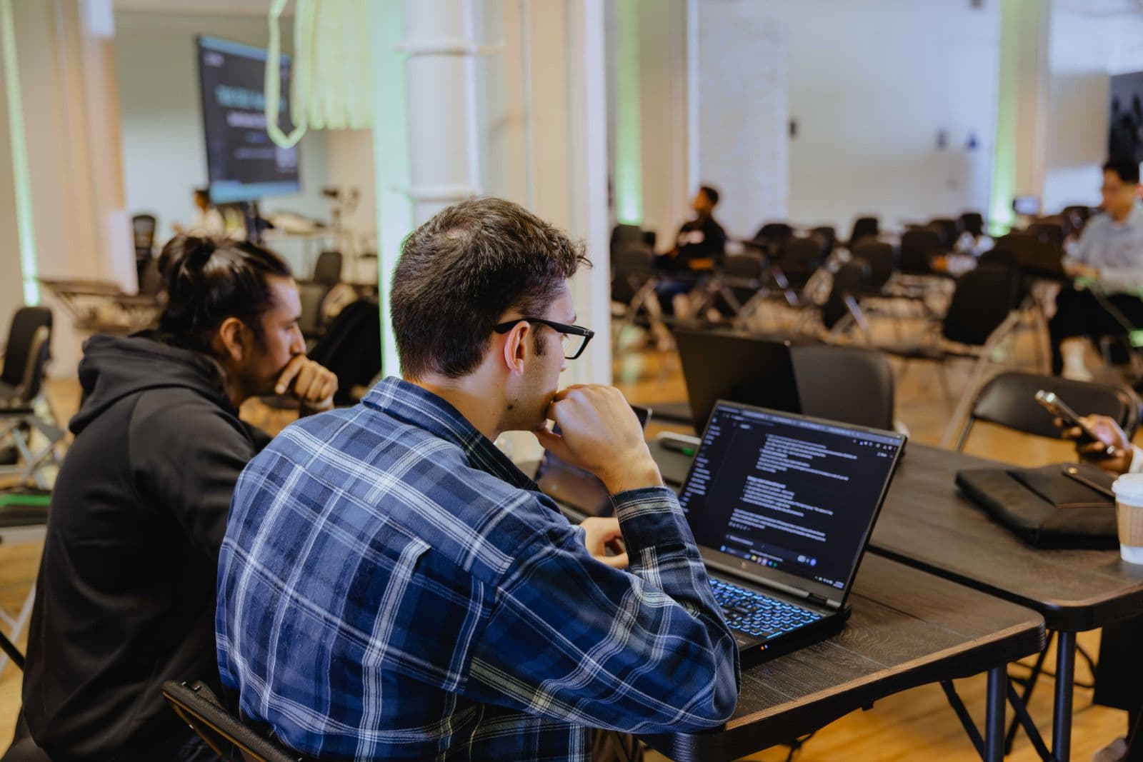 Video production setup and event coverage at TRAE Hackathon in San Francisco by JY Studio