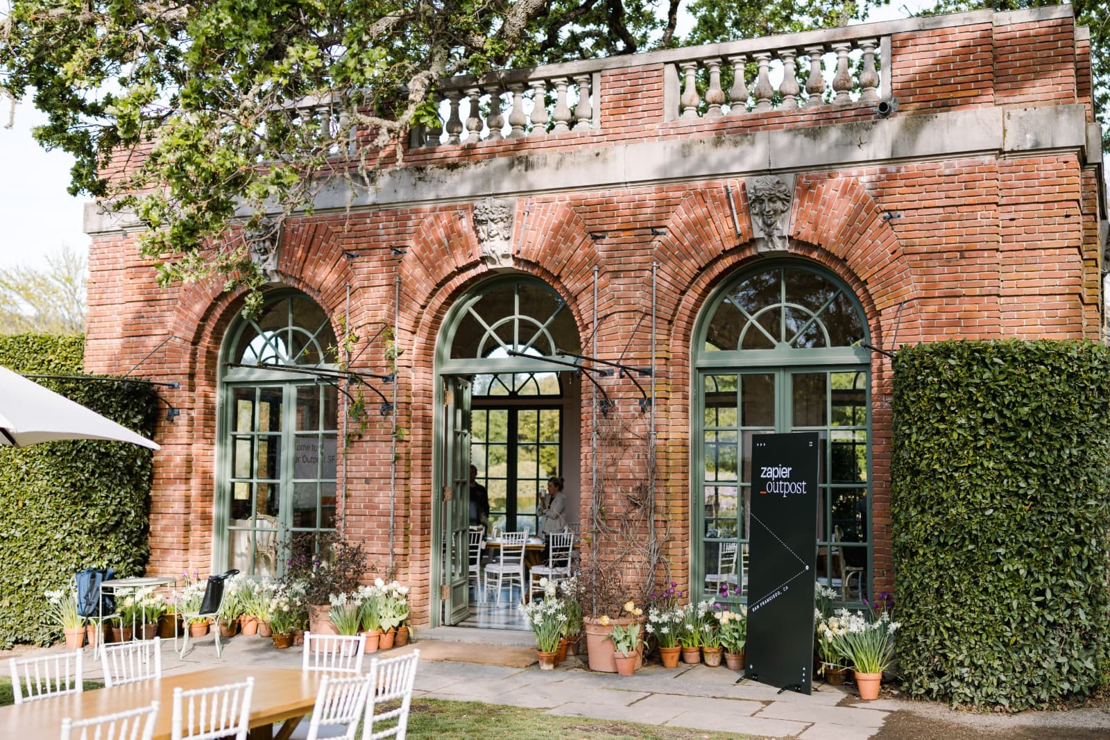 Zapier Outpost corporate offsite event at Filoli Historic House and Garden in Woodside Bay Area by JY Studio