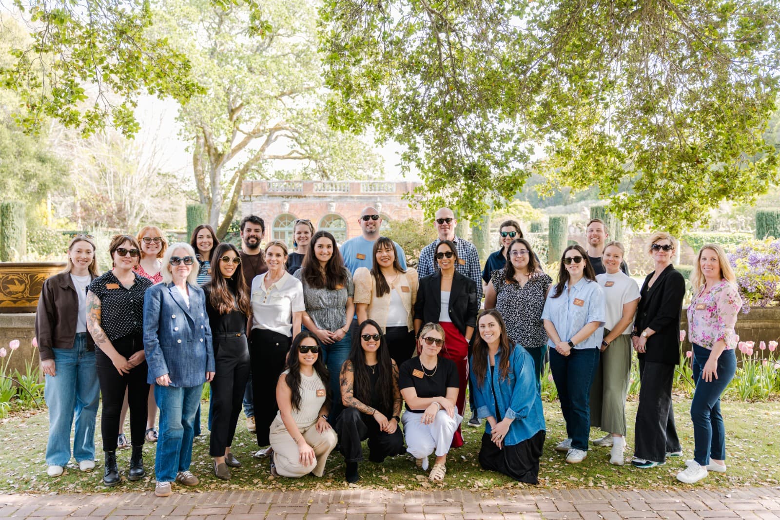 Zapier Outpost small group conversation in Filoli Garden pathway Woodside by JY Studio