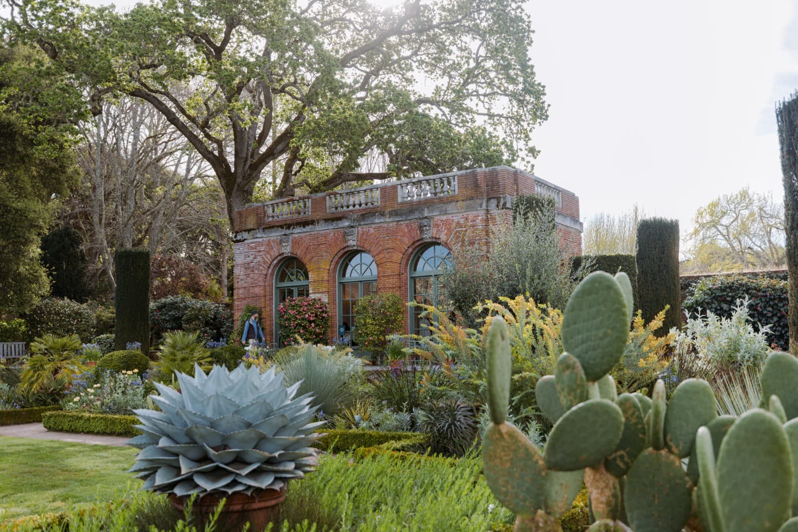 Zapier team enjoying catered lunch at Filoli Garden during corporate Outpost by JY Studio