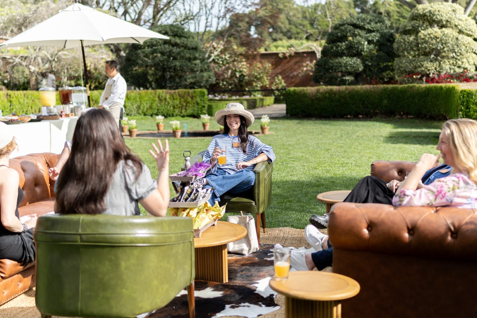 Evening golden hour shot of Zapier Outpost at Filoli estate in Woodside Bay Area by JY Studio