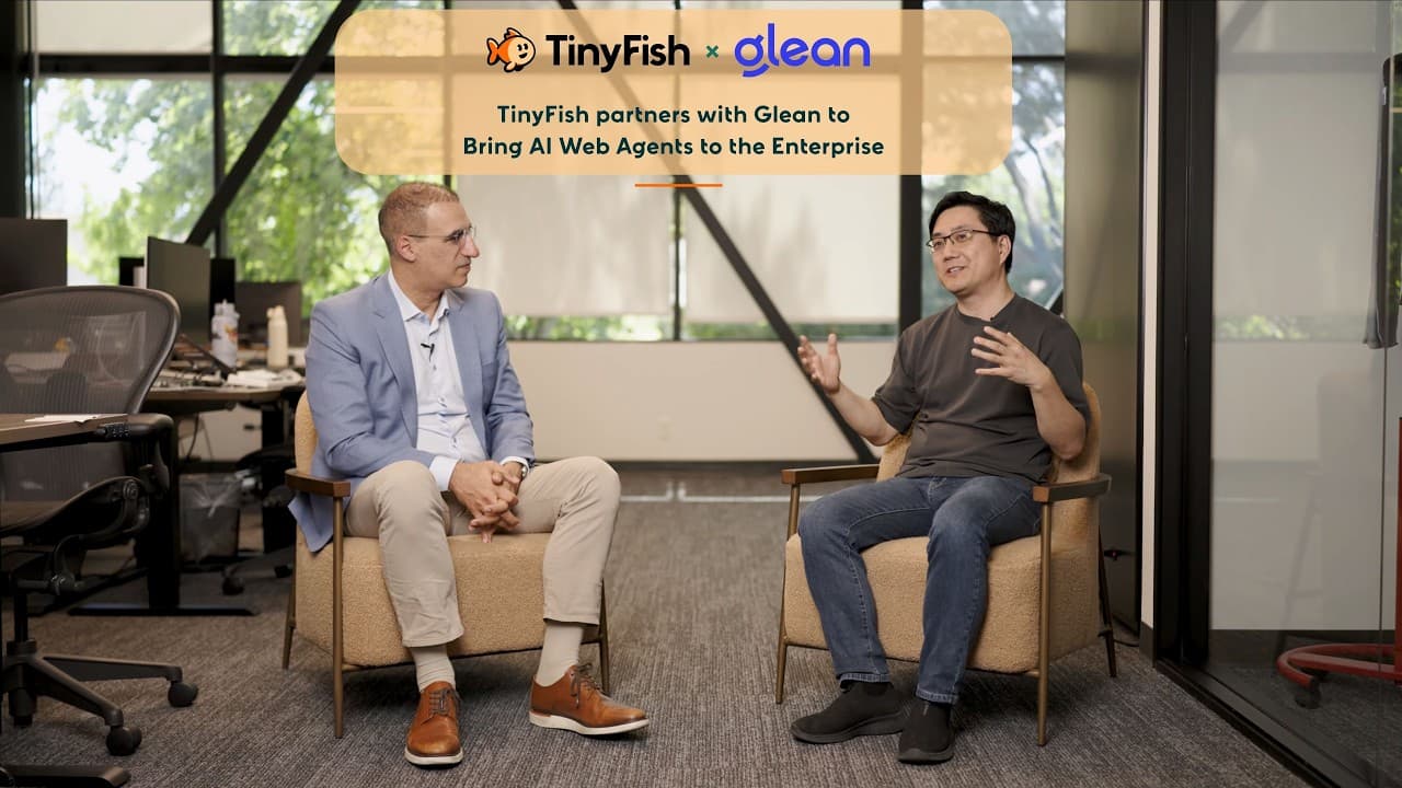 Gen and TinyFish CEO two-person partnership interview in San Francisco produced by JY Studio
