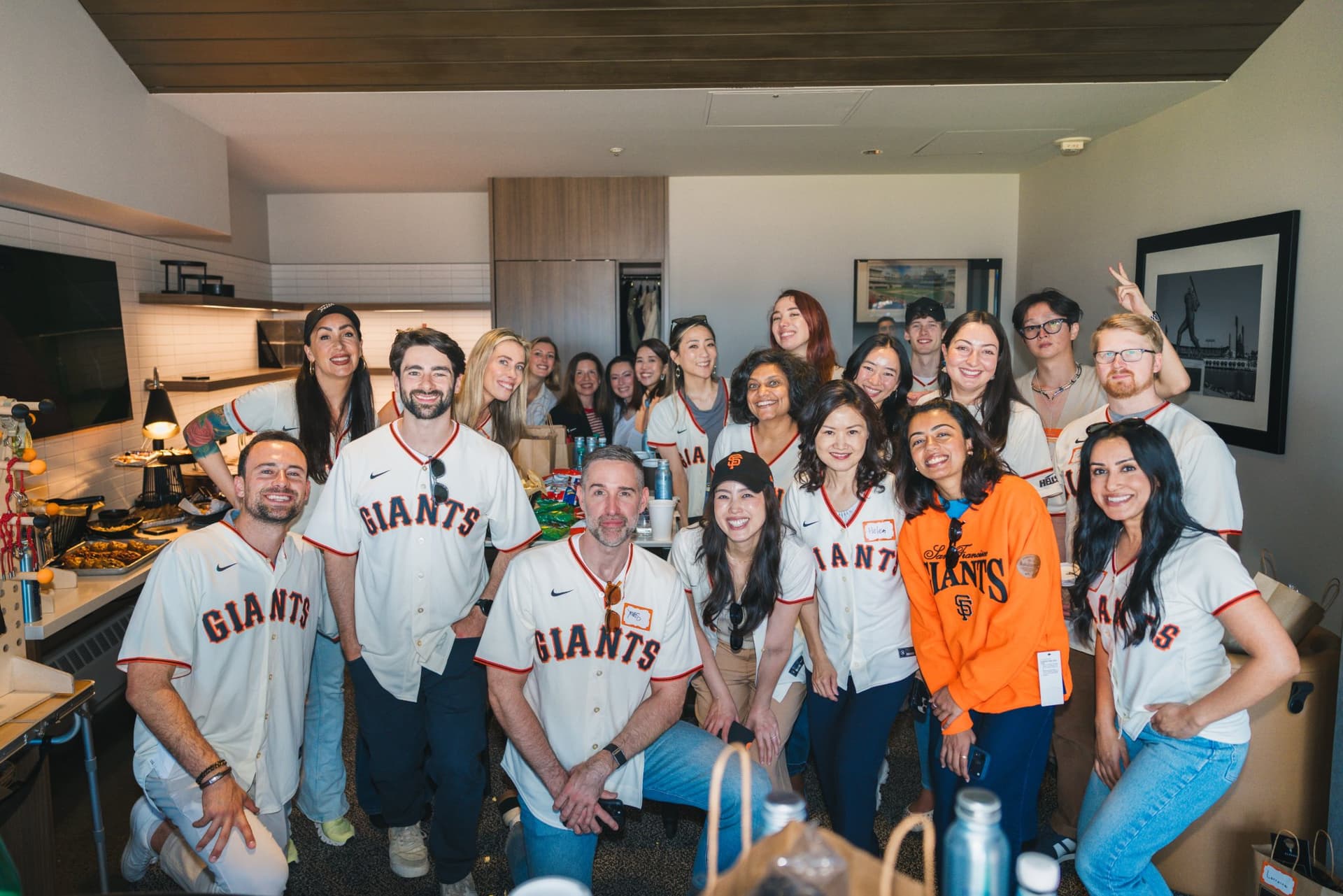 Guests arriving at the Airwallex suite for the SF Giants game at Oracle Park in San Francisco by JY Studio