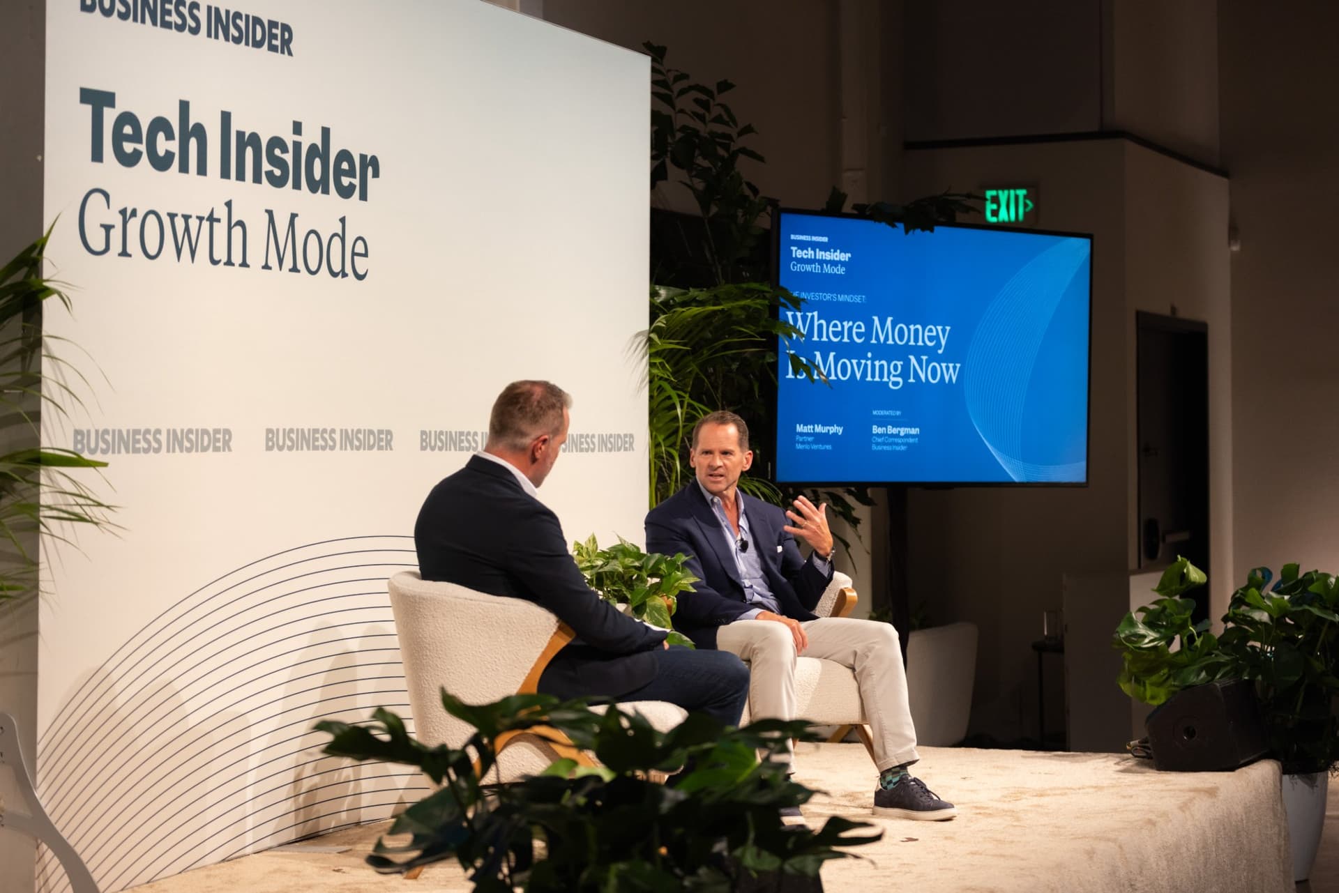 Matt Murphy of Menlo Ventures speaking about where venture money is moving at Business Insider Tech Insider: Growth Mode at The Pearl SF during SF Tech Week 2026 in San Francisco by JY Studio