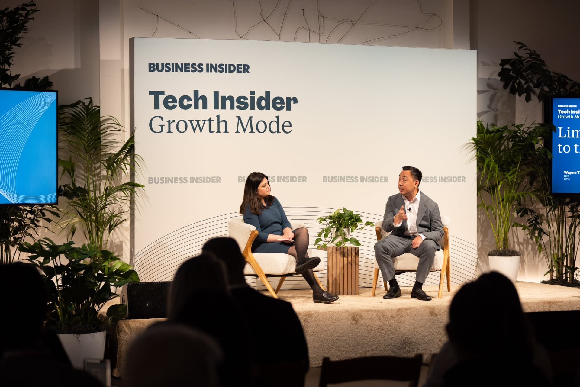 Audience listening to Lime CEO Wayne Ting at Business Insider Tech Insider: Growth Mode at The Pearl SF during SF Tech Week 2026 in San Francisco by JY Studio