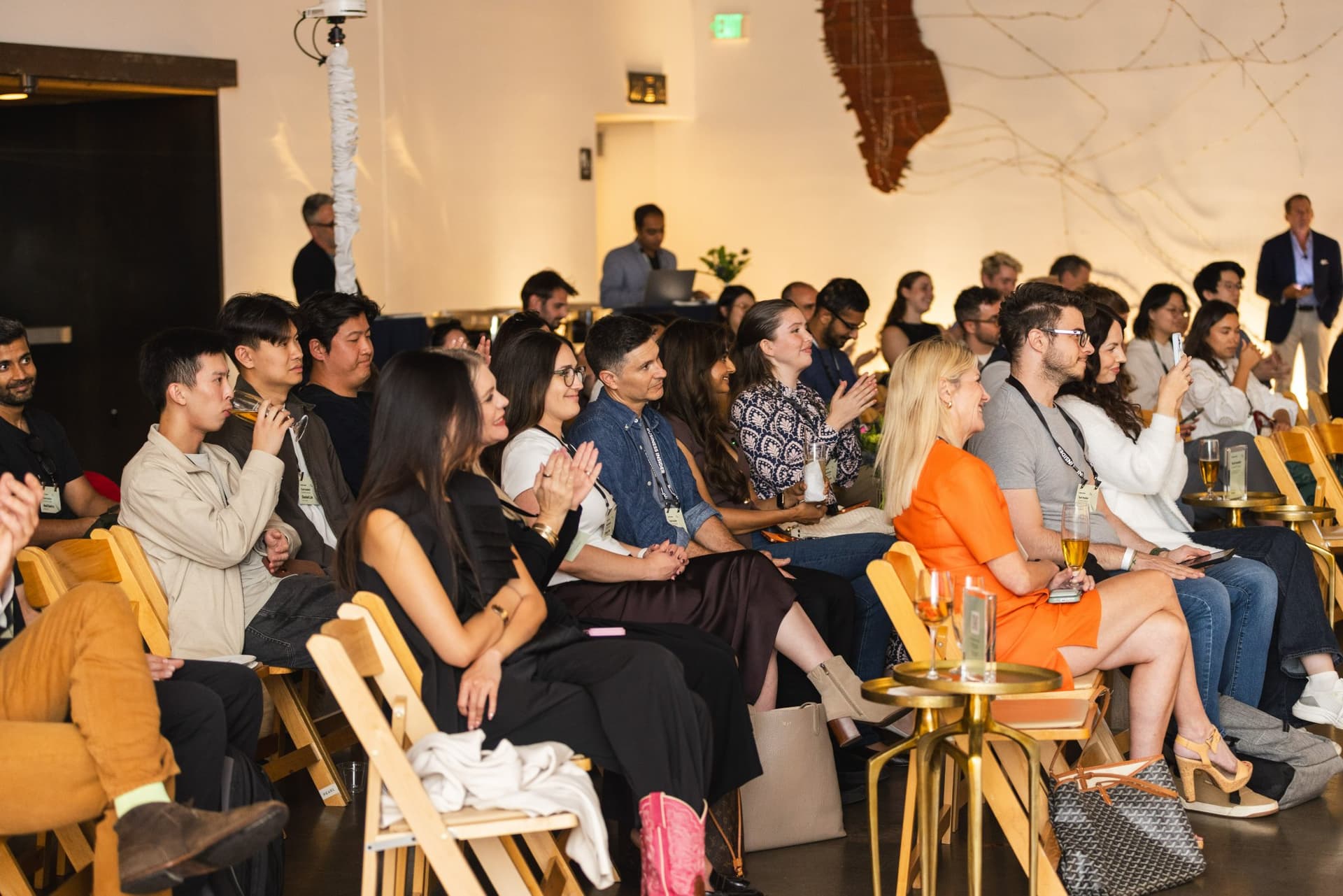 Audience applauding during the Lime session at Business Insider Tech Insider: Growth Mode at The Pearl SF during SF Tech Week 2026 in San Francisco by JY Studio
