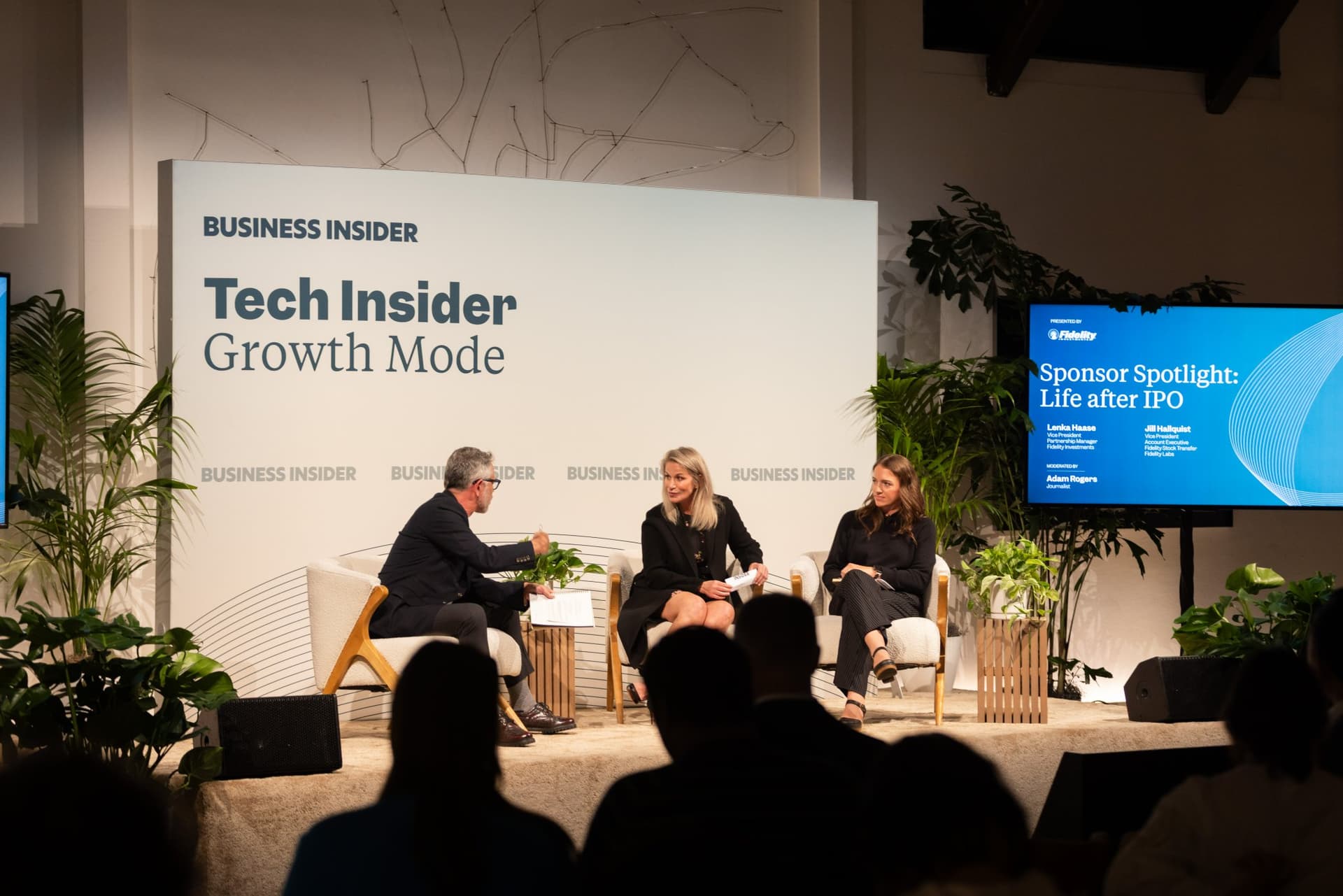 Audience watching the Fidelity Sponsor Spotlight panel at Business Insider Tech Insider: Growth Mode at The Pearl SF during SF Tech Week 2026 in San Francisco by JY Studio