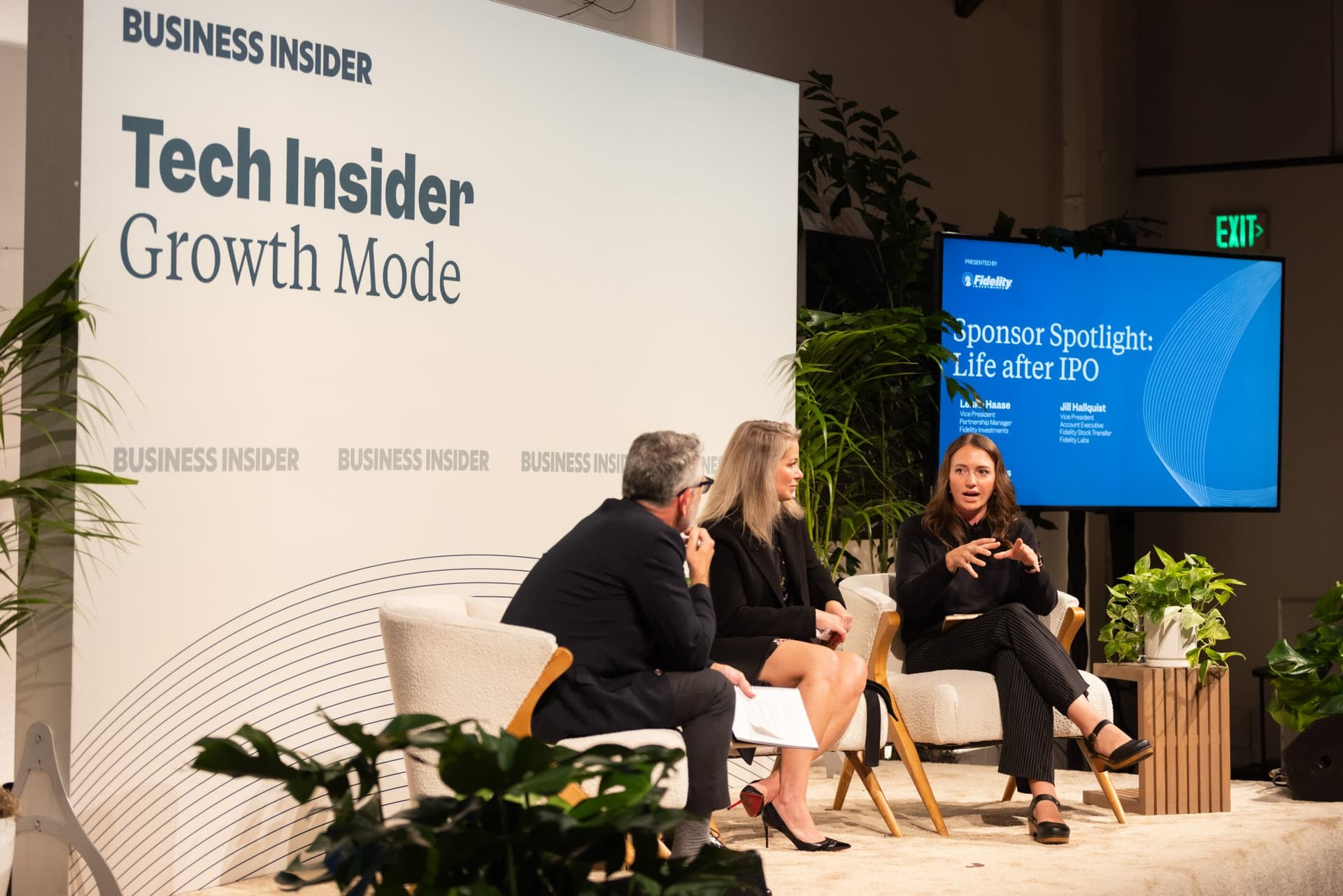 Fidelity's Jill Hallquist speaking during the Life after IPO panel at Business Insider Tech Insider: Growth Mode at The Pearl SF during SF Tech Week 2026 in San Francisco by JY Studio