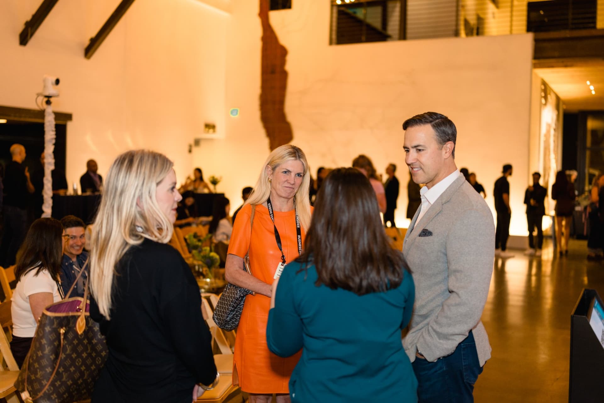 Attendees networking after the sessions at Business Insider Tech Insider: Growth Mode at The Pearl SF during SF Tech Week 2026 in San Francisco by JY Studio