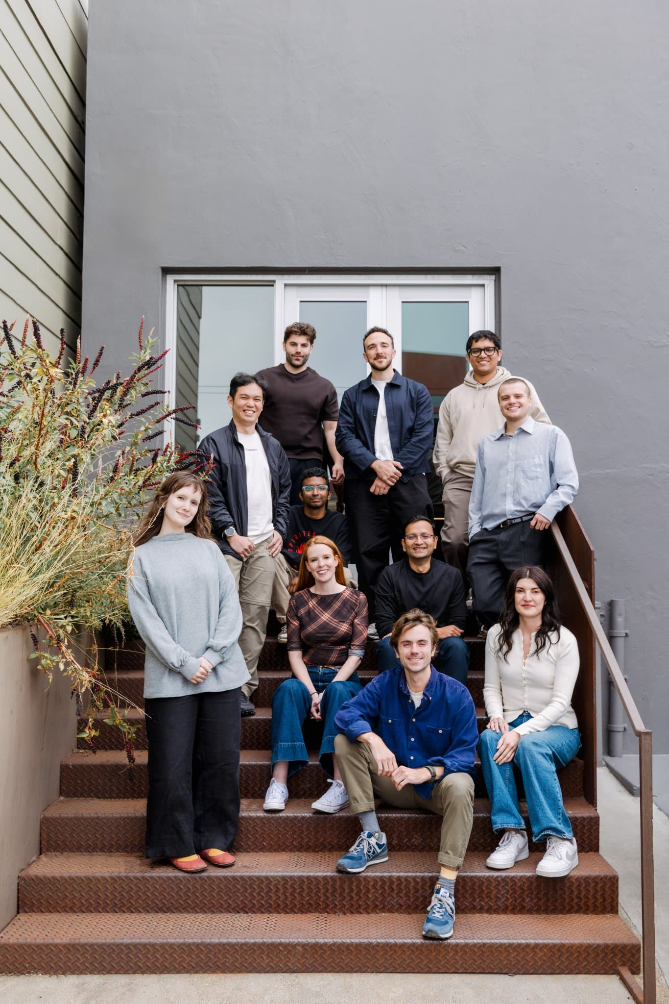 Adaption AI startup team group headshot photography on-site in San Francisco for company website and press kit by JY Studio