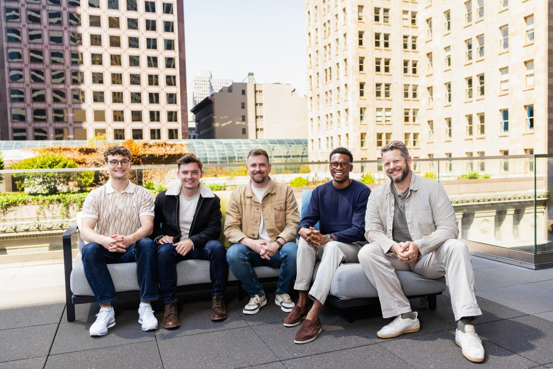 General Compute team group portrait photography on-site in San Francisco for company website and LinkedIn by JY Studio